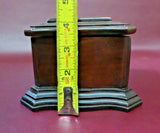 Vintage Italian Style 8" Walnut Flip Lid Felt Lined Jewelry Box w/ Bombay Sides