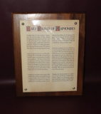 Vintage 13x10" Wood & Plexiglass Frame Daily Prayer of Maimonidies Medical Print