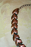 Vintage Unusual Small 16" Long Adjustable Copper Choker Necklace