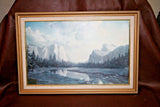 Dino Massaroni 1989 Framed Art Print - Yosemite Valley View w/ El Capitan