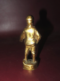 Vintage 4" Tall Heavy Gilt Bronze Horse Racing Jockey Boy Trophy Topper Figurine
