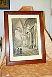 Axel Haig 1905 Limited Edition Portico del Gloria Signed Etching in Oak Frame