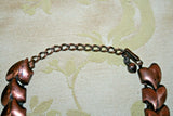 Vintage Unusual Small 16" Long Adjustable Copper Choker Necklace