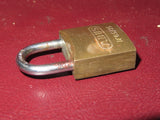 Vintage Small 1.75" ABUS Lock Co Brass Padlock No. 65/25 & Key - Made in Germany