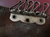 Vintage Fastener Co "Spring Hooks" 5-Hook Key Holder in 3x2" Tooled Leather Case