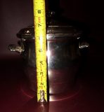 Vintage 8" WM Rogers & Son Paul Revere Glass Lined Silverplate Lidded Ice Bucket