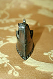 Vintage Copper 2.25" Miniature Coal Sad Iron Pencil Sharpener - Missing Handle