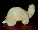 Vintage Collectible 4" Long Hand Carved Onyx Box Turtle Figure Sculpture