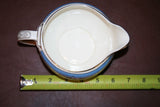 Vintage Blue & Gilt English Pottery Gravy Boat Pitcher - Melton Tams Ware #2248