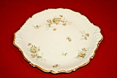 Large Vintage Porcelain Serving Platter w/ Gilt Lip - T&V Depose, Made in France