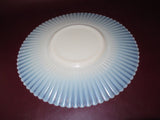 Vintage 30s Monax MacBeth-Evans White Vaseline Uranium Glass Petal-Ware Platter