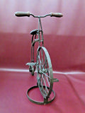 Vintage Reproduction 22" Long Cast Iron Classic Big Wheel Bicycle Model on Stand