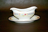 Antique Fine Paul Muller Selb Bavarian China Gravy Boat w/ Attached Under Plate