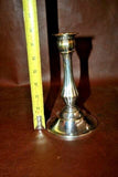 Pair Antique Elegant Baldwin Style Silverplate on Brass 7.5" Candlestick Holders