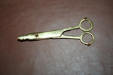 Antique English Style Brass 6" Long Scissor Type Candle Snuffer