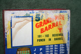 Vintage 10-Cent "Grand Prize Barrel" 622 Hole Punch Board Serial 43265 Unpunched