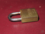 Vintage Small 1.75" ABUS Lock Co Brass Padlock No. 65/25 & Key - Made in Germany