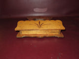 Vintage Mid Century 16" Tall Birchwood Hanging Wall Pocket Key Holder w/ Mirror