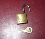 Vintage Small 1.75" ABUS Lock Co Brass Padlock No. 65/25 & Key - Made in Germany