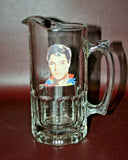 Collectible Vintage Style Elvis Presley Clear Glass 8.5" Tall 32-oz Beer Pitcher