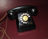 Vintage 1950s Classic Black Western Electric Rotary Telephone w/ R2W Handset