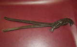 Antique 26" Long Unusual Large Cast Iron Adjustable Wrench Farm Tool