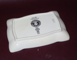 Vintage 5.5" Royal Doulton Dickens Ware "Tony Weller" Rectangle Soap Dish D.6327