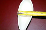 Vintage Shenango China 9" Long White Porcelain Gravy Boat w/ Blue-Green Trim