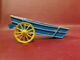 Vintage Reproduction 12" Long Hand Painted Cast Iron Horse Drawn Cart Toy