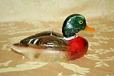 Unique Vintage Unused 9" Long Sculpted Wax Male Mallard Duck Candle