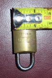 Vintage Small 1.75" ABUS Lock Co Brass Padlock No. 65/25 & Key - Made in Germany