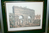 Vintage Wood Framed Matthew Dubourg Engraving Print No. 23 - "Claudian Aqueduct"