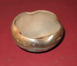 Vintage 5" Brown Ruffled Lip Santo Domingo Kewa Pueblo Style Art Pottery Bowl