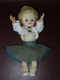 Vintage Horsman Teensie Tot 11" Vinyl Baby Girl Doll in Nurse's Uniform & Hat