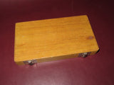 Vintage Brass 50g Balance Scale in 8" Blue Felt Lined Wood Box - Made in India