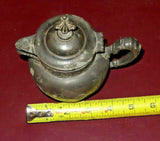 Antique Ornate Small Etched Silverplate Pitcher Teapot - As-Is - Poor Condition