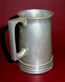 Vintage 4.5" Tall Swatow Nkheung Half Pint Glass Bottom Chinese Pewter Mug Stein