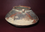 Primitive Hand Made 7" Ecuadorian Latin American Double Handle Clay Cooking Pot