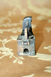 Vintage Copper 2.25" Miniature Coal Sad Iron Pencil Sharpener - Missing Handle