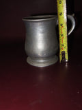 Vintage English 5" Tall Pewter Beer Stein w/ Handle