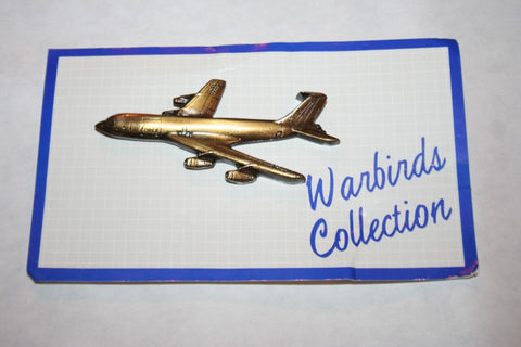 Brass Aviation Pin - Boeing C-137 - 707 Military Transport - Warbirds Collection