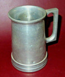 Vintage 4.5" Tall Swatow Nkheung Half Pint Glass Bottom Chinese Pewter Mug Stein