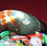 Collectible 3" Modern Multi-Color Millefiori Hand Blown Art Glass Paperweight