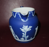 Vintage 5" Tall Wedgwood Vibrant Cobalt Blue Jasperware Pitcher No. 36 - England