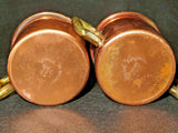 Vintage "Colonial Virginia" Hand Hammered Copper 2.5" Tall Cream & Sugar Set