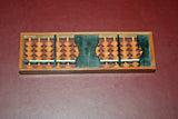 Reproduction Asian Style 8" Long Small Wood & Metal Abacus Calculator