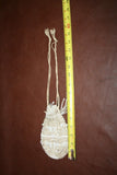 Very Unique 6x4" Vintage Drawstring Beaded Purse Satchel Arts & Crafts Handbag