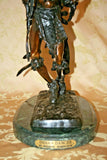 Frederic Remington "Indian Dancer" 20" Tall Bronze Sculpture on Marble Base