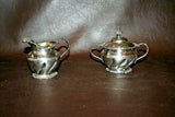 Vintage Hamilton Silverplate "Diamond Metal" Cream & Sugar Set - No. 214