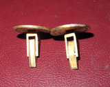Vintage 1" Replica 1850 California Gold Baldwin & Co Ten Dollar Coin Cufflinks